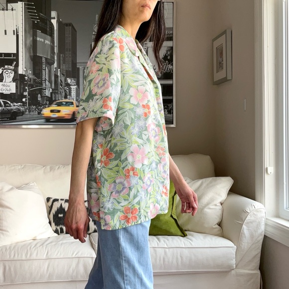 Floral button down short sleeve shirt - Picture 4 of 13